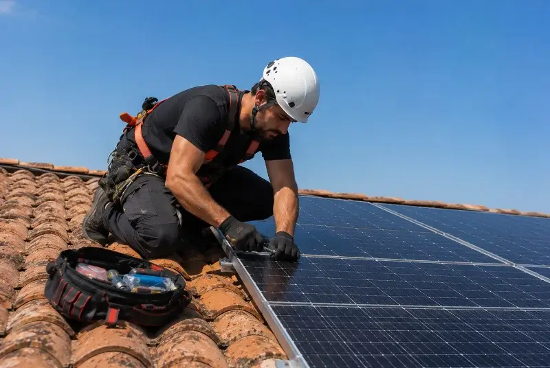 Maintenance et monitoring de panneaux solaires à Roche