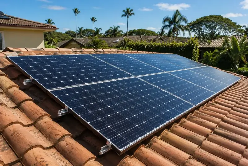 Installation de panneaux solaires à Roche